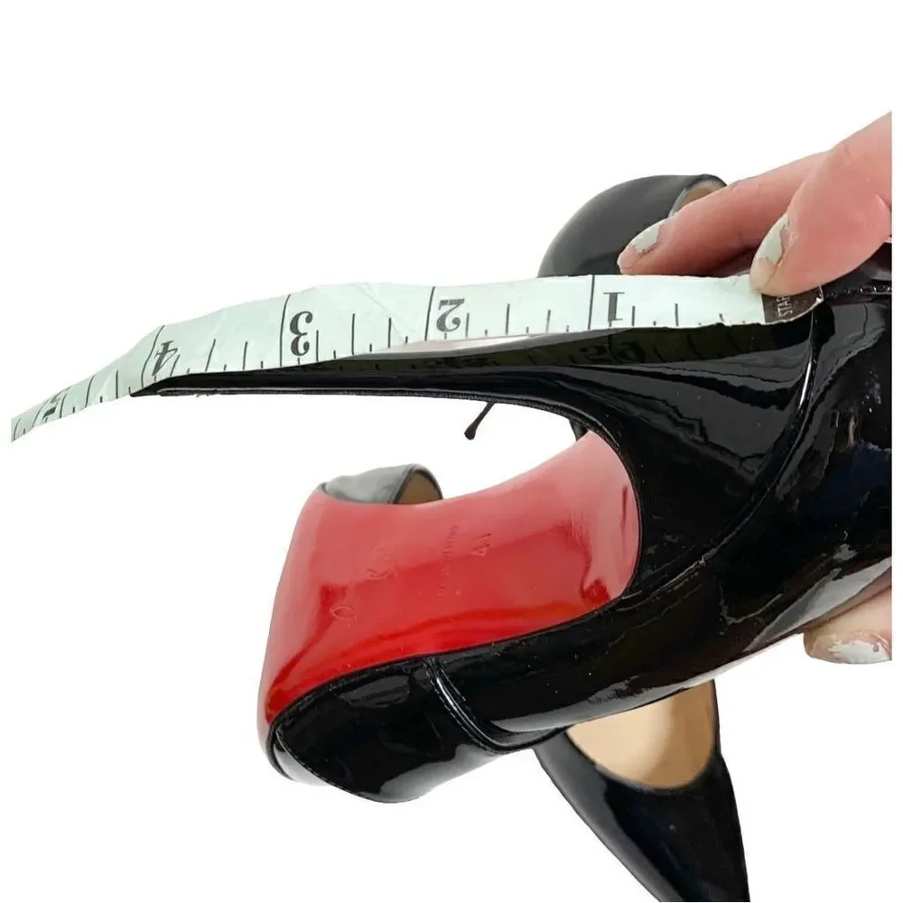 Christian Louboutin Ograde Cross Strap Black High Heel Pumps Women’s Size 41 (9)